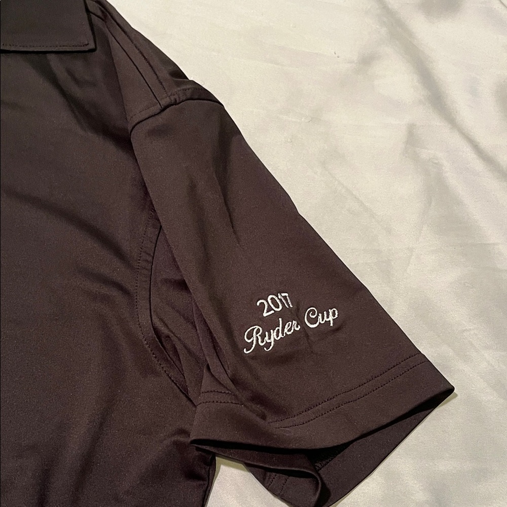 Peter Millar Black Summer Comfort Polo Shirt Size Medium. 2017 Ryder Cup - Picture 8 of 13